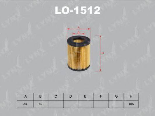 LYNXAUTO LO1512 Масляний фільтр
