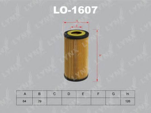 LYNXAUTO LO1607 Масляний фільтр