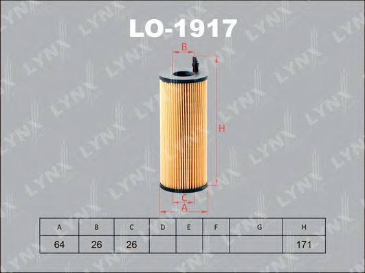 LYNXAUTO LO1917 Масляний фільтр