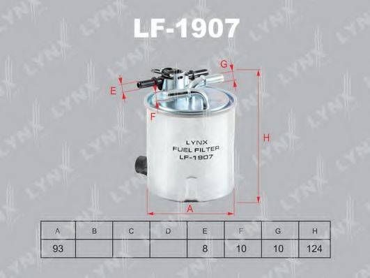 LYNXAUTO LF1907 Паливний фільтр