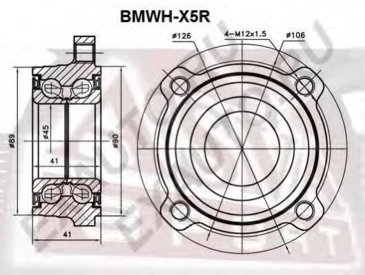 ASVA BMWHX5R Маточина колеса