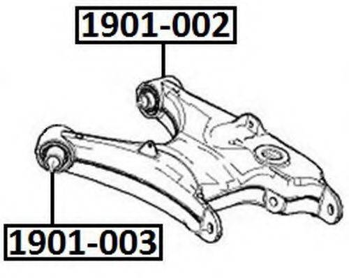 ASVA 1901003 Підвіска, важіль незалежної підвіски колеса