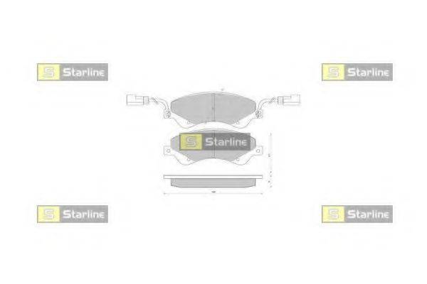 STARLINE BDS408 Комплект гальмівних колодок, дискове гальмо