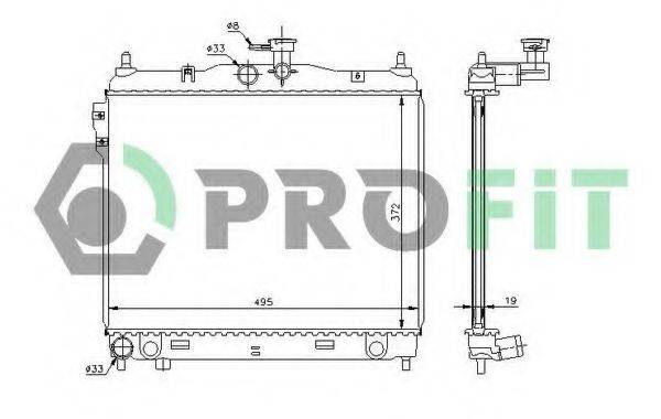 PROFIT PR1810A1 Радіатор, охолодження двигуна