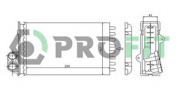 PROFIT PR5538N1 Теплообмінник, опалення салону