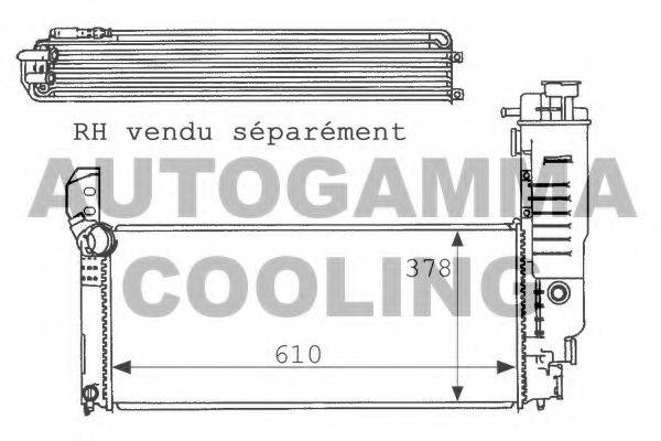 AUTOGAMMA 100776 Радіатор, охолодження двигуна