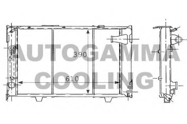 AUTOGAMMA 100807 Радіатор, охолодження двигуна