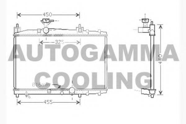 AUTOGAMMA 104571 Радіатор, охолодження двигуна