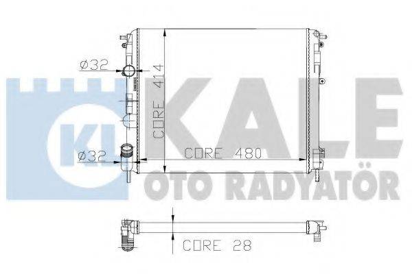 KALE OTO RADYATOR 205600 Радіатор, охолодження двигуна