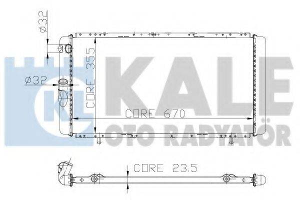 KALE OTO RADYATOR 208500 Радіатор, охолодження двигуна