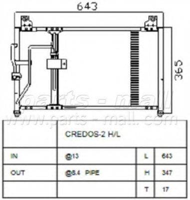 PARTS-MALL PXNCB032 Конденсатор, кондиціонер