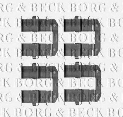 BORG & BECK BBK1251 Комплектуючі, колодки дискового гальма