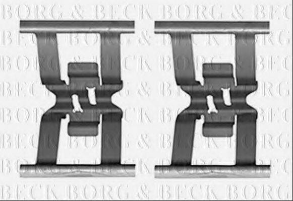 BORG & BECK BBK1602 Комплектуючі, колодки дискового гальма