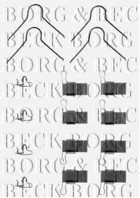 BORG & BECK BBK1171 Комплектуючі, колодки дискового гальма