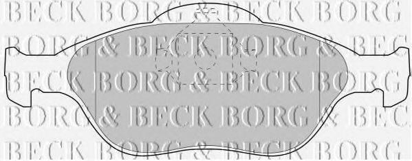 BORG & BECK BBP1615 Комплект гальмівних колодок, дискове гальмо