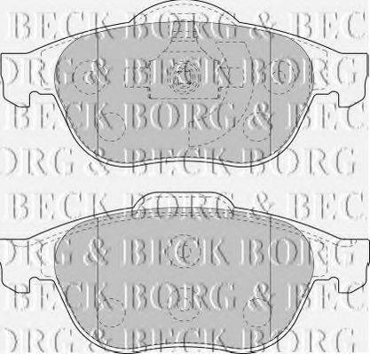 BORG & BECK BBP1764 Комплект гальмівних колодок, дискове гальмо