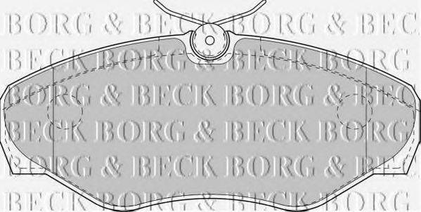 BORG & BECK BBP1812 Комплект гальмівних колодок, дискове гальмо