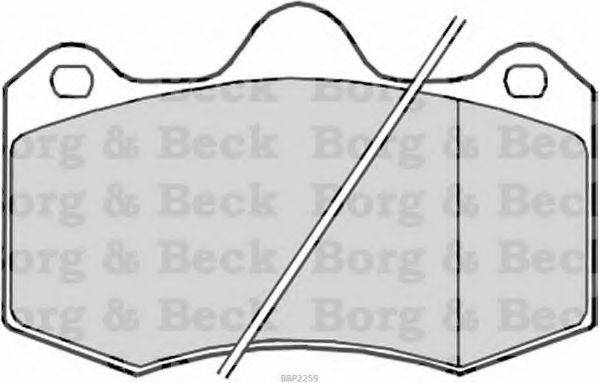 BORG & BECK BBP2259 Комплект гальмівних колодок, дискове гальмо