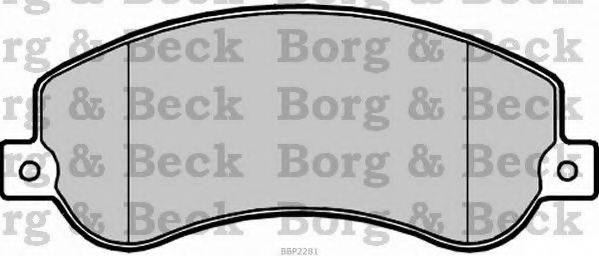 BORG & BECK BBP2281 Комплект гальмівних колодок, дискове гальмо