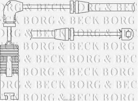 BORG & BECK BWL3012 Сигналізатор, знос гальмівних колодок