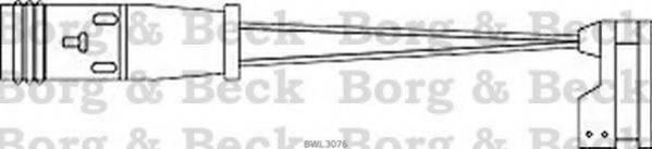 BORG & BECK BWL3076 Сигналізатор, знос гальмівних колодок