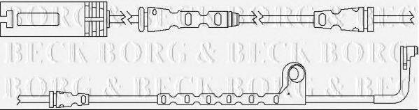 BORG & BECK BWL3122 Сигналізатор, знос гальмівних колодок