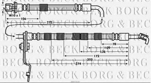 BORG & BECK BBH7636 Гальмівний шланг