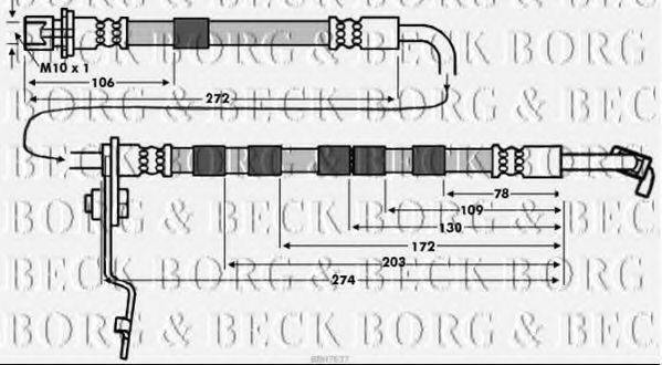 BORG & BECK BBH7637 Гальмівний шланг
