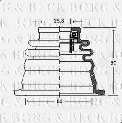BORG & BECK BCB2541 Пильовик, приводний вал