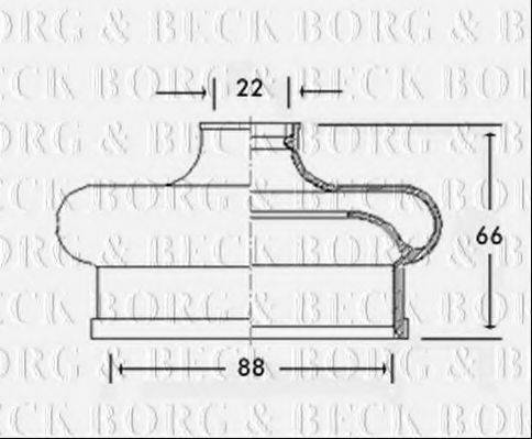 BORG & BECK BCB2595 Пильовик, приводний вал