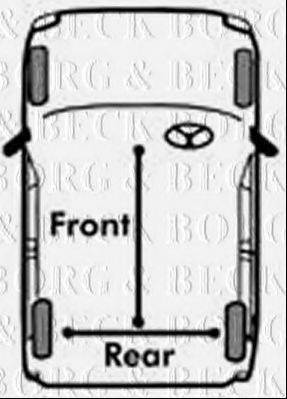 BORG & BECK BKB1173 Трос, стоянкова гальмівна система