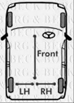 BORG & BECK BKB2281 Трос, стоянкова гальмівна система