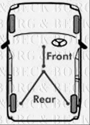 BORG & BECK BKB1020 Трос, стоянкова гальмівна система