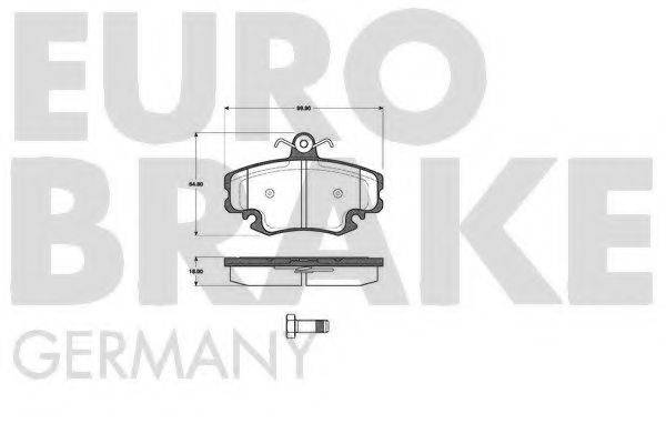 EUROBRAKE 5502223953 Комплект гальмівних колодок, дискове гальмо