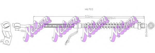 BROVEX-NELSON H6703 Гальмівний шланг