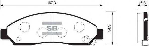 FI.BA FBP1408 Комплект гальмівних колодок, дискове гальмо