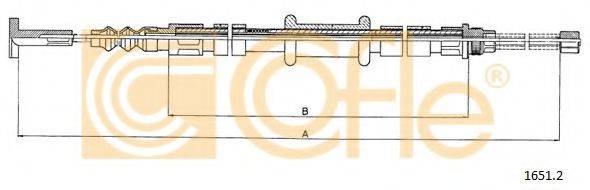 COFLE 16512 Трос, стоянкова гальмівна система