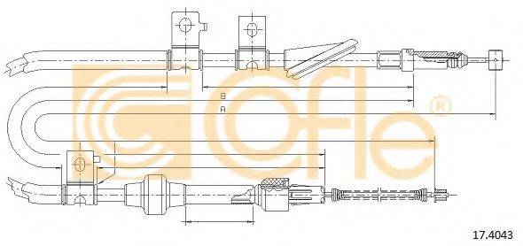 COFLE 174043 Трос, стоянкова гальмівна система