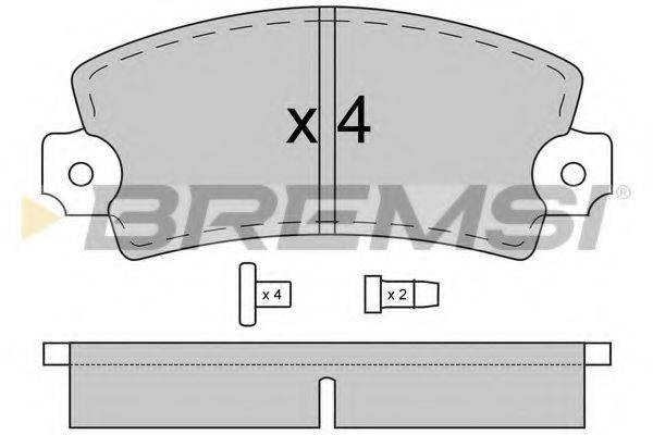 BREMSI BP2026 Комплект гальмівних колодок, дискове гальмо