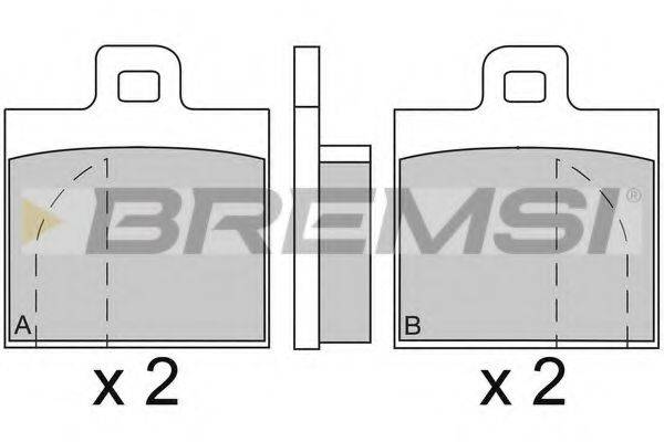 BREMSI BP2089 Комплект гальмівних колодок, дискове гальмо