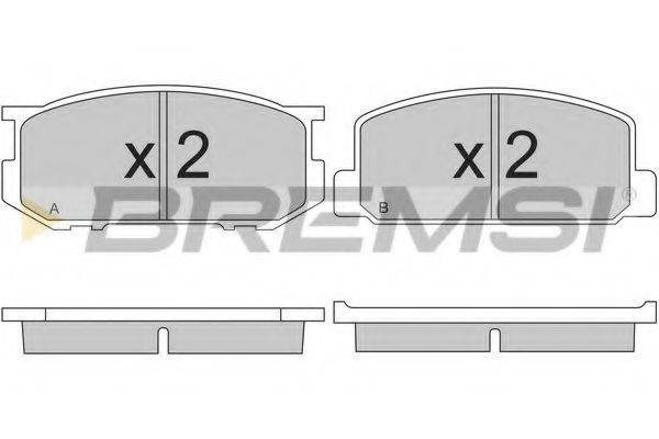 BREMSI BP2165 Комплект гальмівних колодок, дискове гальмо