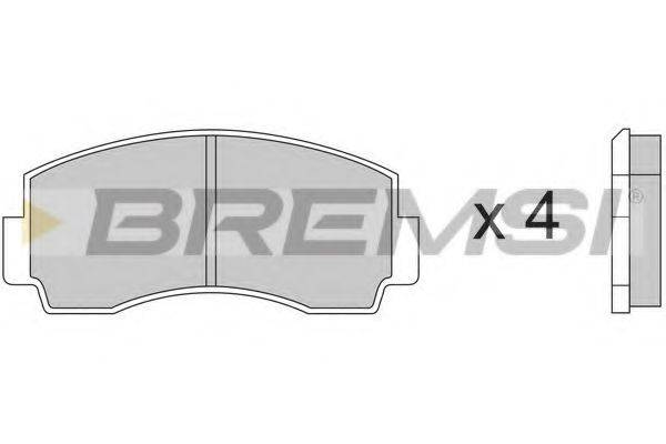BREMSI BP2168 Комплект гальмівних колодок, дискове гальмо