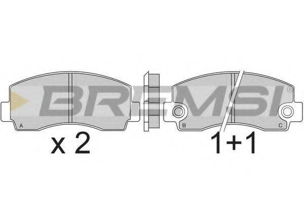 BREMSI BP2215 Комплект гальмівних колодок, дискове гальмо