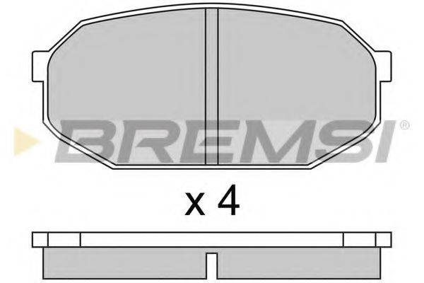BREMSI BP2249 Комплект гальмівних колодок, дискове гальмо