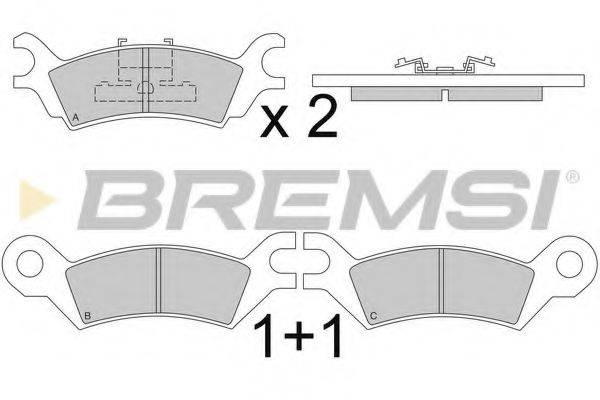BREMSI BP2251 Комплект гальмівних колодок, дискове гальмо