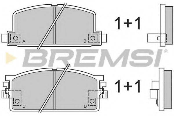 BREMSI BP2294 Комплект гальмівних колодок, дискове гальмо