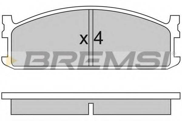BREMSI BP2321 Комплект гальмівних колодок, дискове гальмо