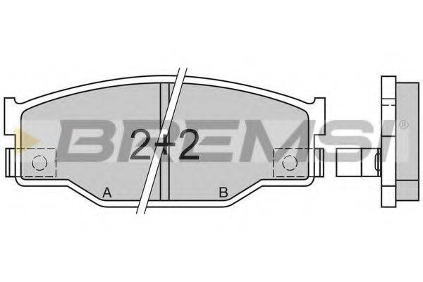 BREMSI BP2403 Комплект гальмівних колодок, дискове гальмо