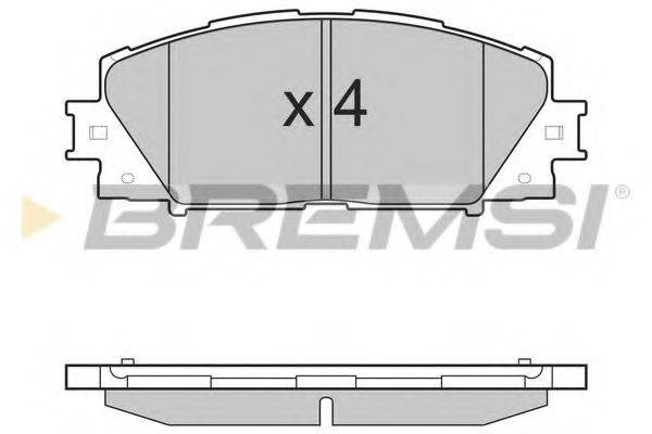 BREMSI BP3498 Комплект гальмівних колодок, дискове гальмо