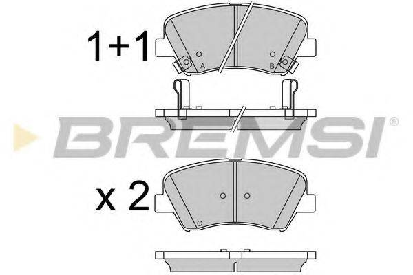 BREMSI BP3529 Комплект гальмівних колодок, дискове гальмо